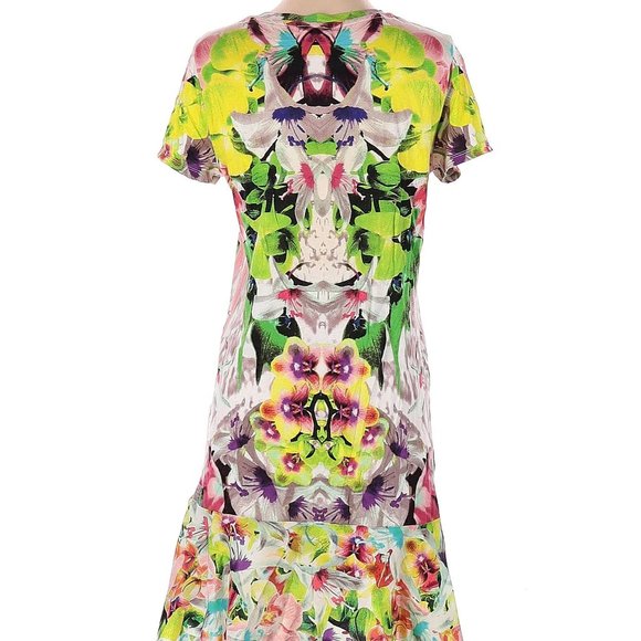 Prabal Gurung Target First Date Abstract Orchid Bold Floral Dropped Dress - Picture 4 of 6